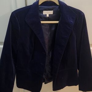 Talbots Women's Deep Blue Velvet Blazer